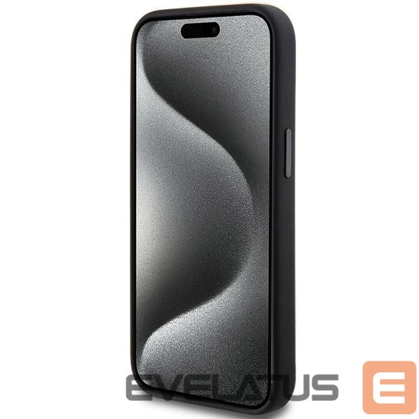 Nugarėlės dėklai Mercedes-Benz AMG Silicone Large Rhombuses Pattern MagSafe Case for iPhone 15 Plus / 14 Plus - Black