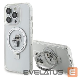 Nugarėlės dėklai Karl Lagerfeld  Karl Lagerfeld Ring Stand Karl&Choupette MagSafe case for iPhone 13 Pro / 13 - white 
