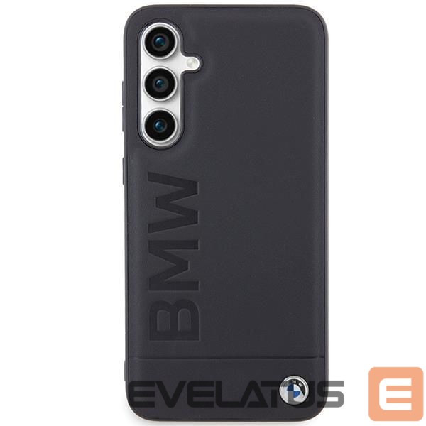 Nugarėlės dėklai BMW BMW BMHCS23FESLLBK S23 FE S711 black/black Leather Hot Stamp