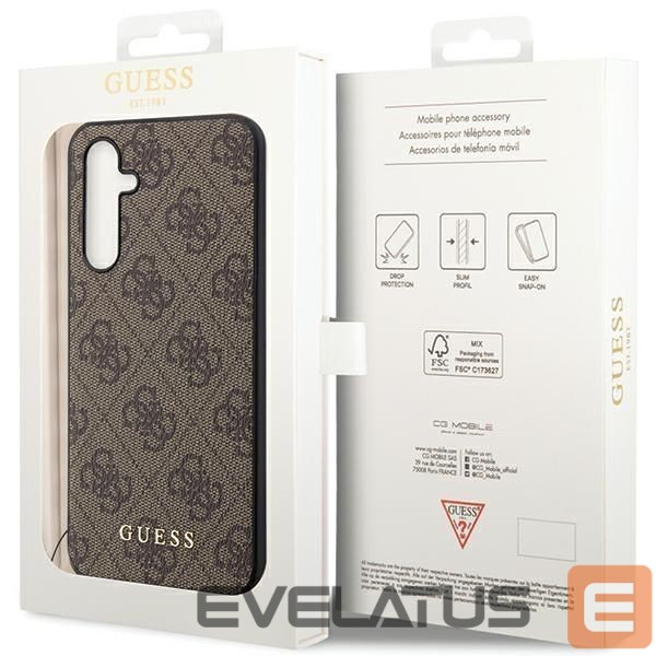 Nugarėlės dėklai Guess Guess GUHCS23FEGF4GBR S23 FE S711 brown/brown hardcase 4G Charms Collection