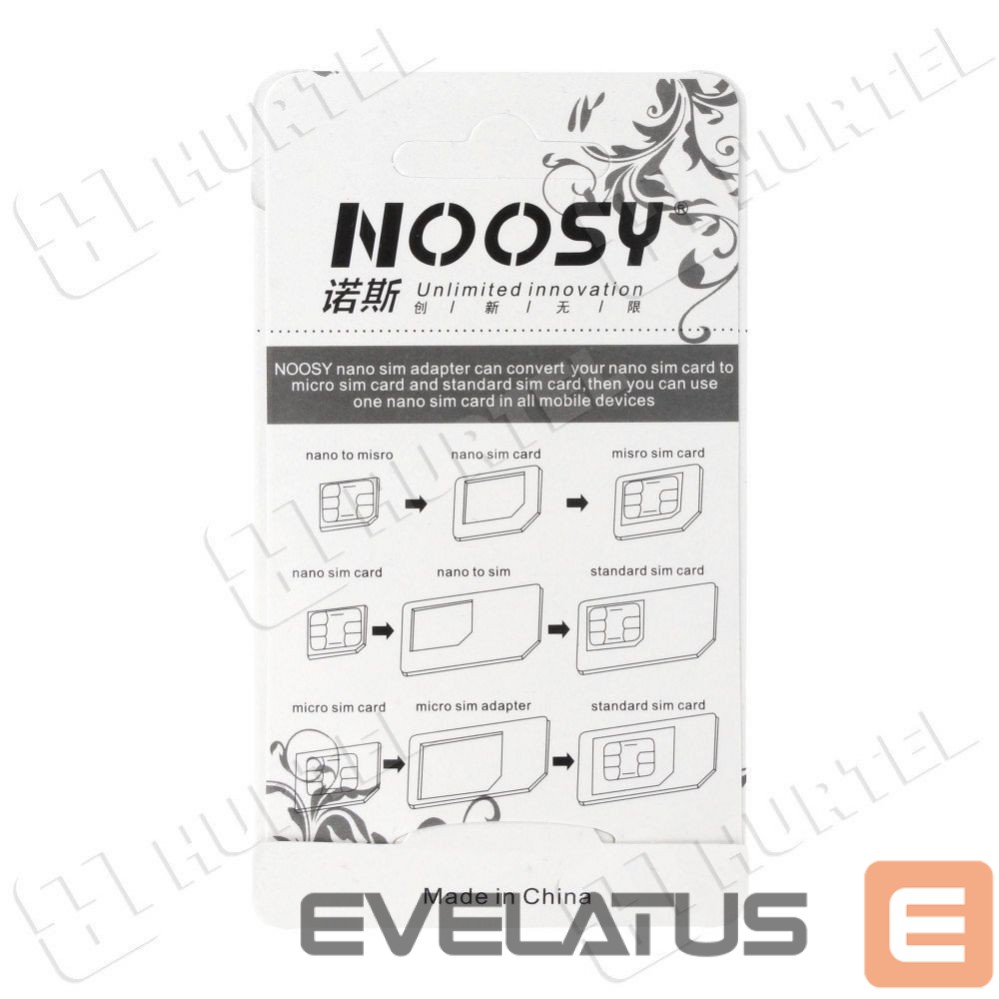 Kiti Hurtel Noosa SIM Card Adapter Set + Key - White
