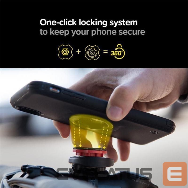 Automatinis laikiklis Spigen Spigen Gearlock MS100 Bike Handlebar Mount - Black