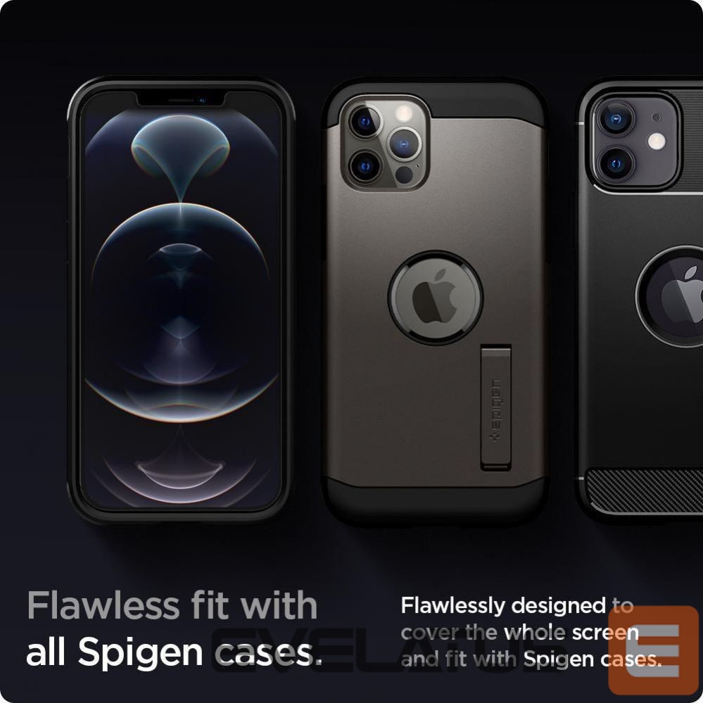 Apsauginiai stiklai Spigen Spigen Glas.tR EZ Fit Tempered Glass for iPhone 12 / iPhone 12 Pro - 2 pcs.