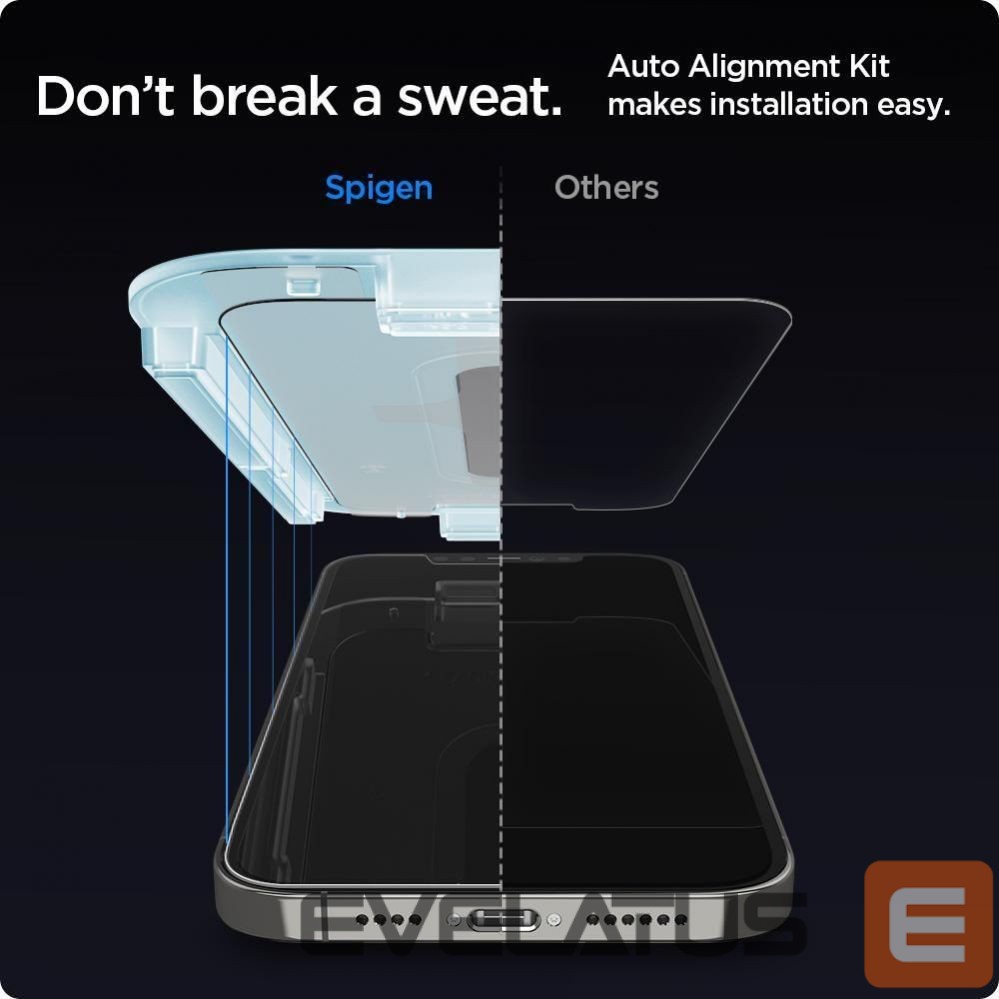 Apsauginiai stiklai Spigen Spigen Glas.tR EZ Fit Tempered Glass for iPhone 12 / iPhone 12 Pro - 2 pcs.