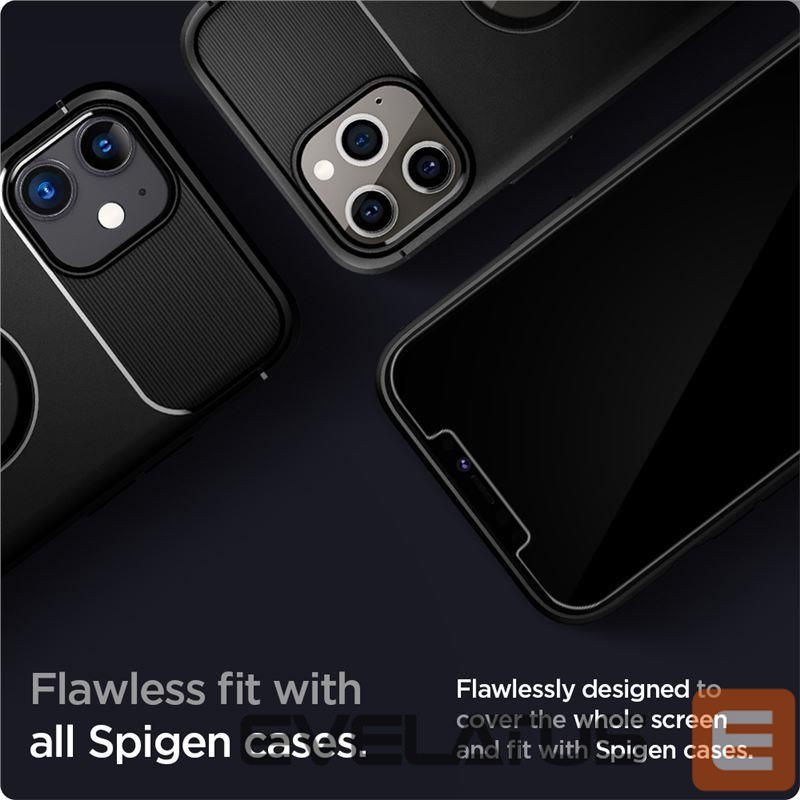 Apsauginiai stiklai Spigen Spigen Glas.tR EZ Fit Tempered Glass for iPhone 12 / iPhone 12 Pro - 2 pcs.