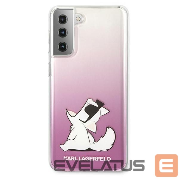 Nugarėlės dėklai Karl Lagerfeld Karl Lagerfeld KLHCS21MCFNRCPI S21+ G996 hardcase różowy/pink Choupette Fun