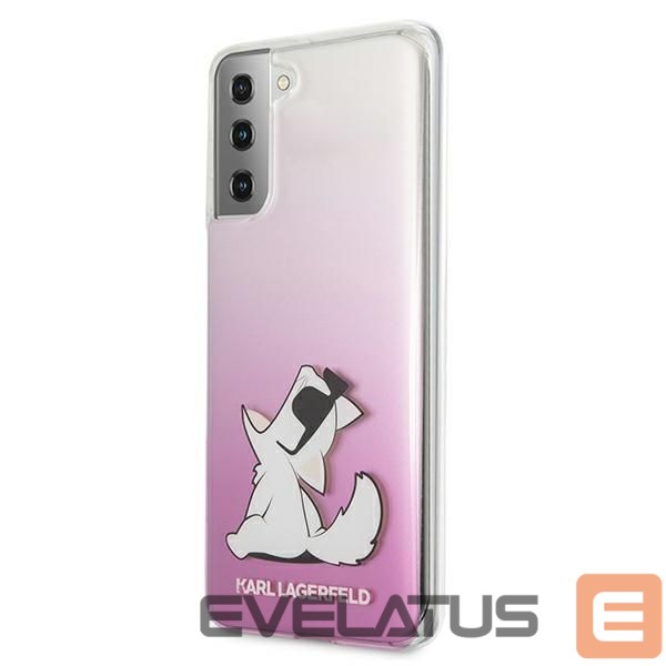 Nugarėlės dėklai Karl Lagerfeld Karl Lagerfeld KLHCS21MCFNRCPI S21+ G996 hardcase różowy/pink Choupette Fun