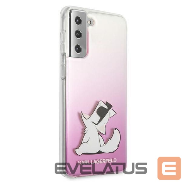 Nugarėlės dėklai Karl Lagerfeld Karl Lagerfeld KLHCS21MCFNRCPI S21+ G996 hardcase różowy/pink Choupette Fun