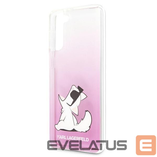 Nugarėlės dėklai Karl Lagerfeld Karl Lagerfeld KLHCS21MCFNRCPI S21+ G996 hardcase różowy/pink Choupette Fun