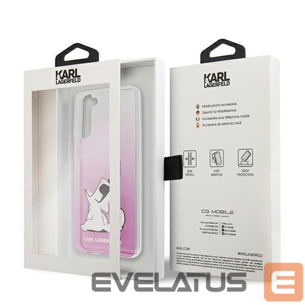 Nugarėlės dėklai Karl Lagerfeld Karl Lagerfeld KLHCS21MCFNRCPI S21+ G996 hardcase różowy/pink Choupette Fun