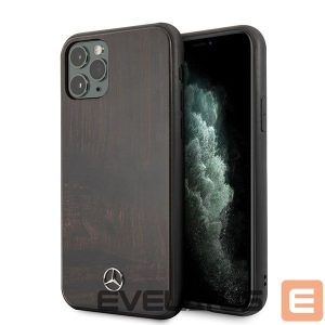 Nugarėlės dėklai Mercedes-Benz  Mercedes Wood Line Rosewood case for iPhone 11 Pro - brown 