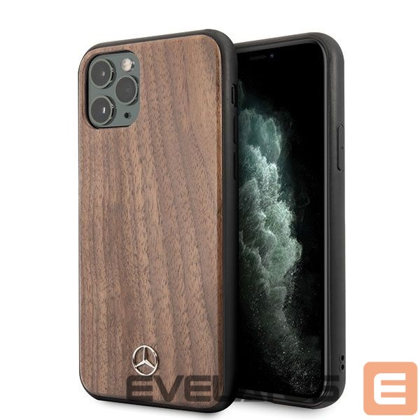 Nugarėlės dėklai Mercedes-Benz Mercedes MEHCN65VWOLB iPhone 11 Pro Max hard case brązowy/brown Wood Line Walnut