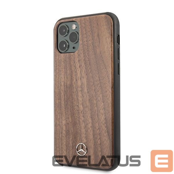 Nugarėlės dėklai Mercedes-Benz Mercedes MEHCN65VWOLB iPhone 11 Pro Max hard case brązowy/brown Wood Line Walnut