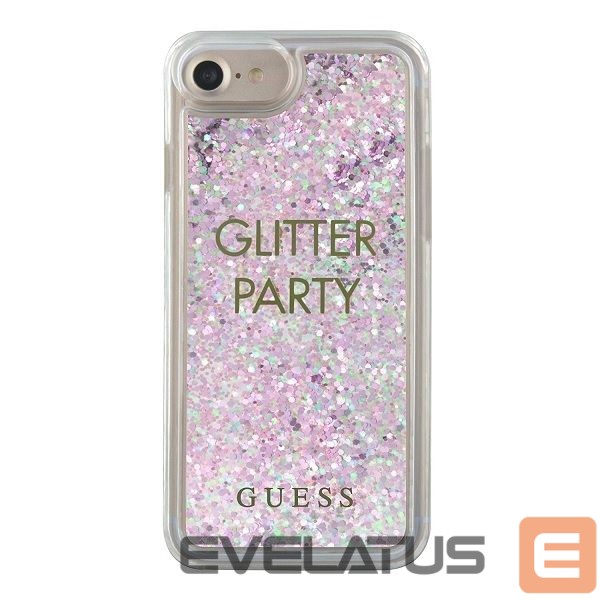 Nugarėlės dėklai Guess Guess GUHCP7GLUQPU iPhone 6/7/8 /SE 2020 / SE 2022 purple/purple hard case Liquid Glitter Party