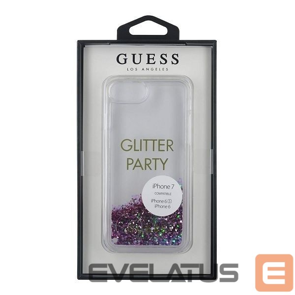 Nugarėlės dėklai Guess Guess GUHCP7GLUQPU iPhone 6/7/8 /SE 2020 / SE 2022 purple/purple hard case Liquid Glitter Party