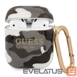 Nugarėlės dėklai Guess  Guess GUA2UCAMG AirPods cover black/black Camo Collection