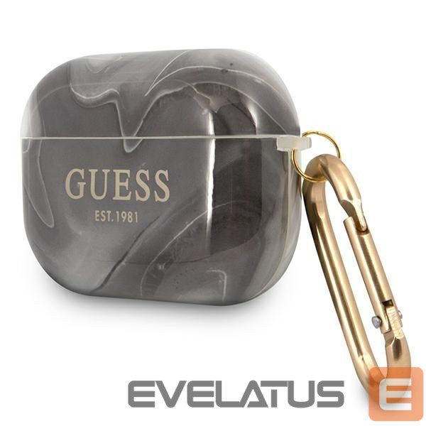 Nugarėlės dėklai Guess Guess GUAPUNMK AirPods Pro cover black/black Marble Collection
