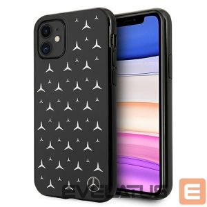 Nugarėlės dėklai Mercedes-Benz  Mercedes Silver Stars Pattern Case for iPhone 11 / Xr - Black 