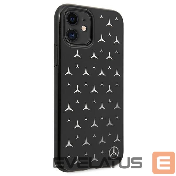 Nugarėlės dėklai Mercedes-Benz Mercedes Silver Stars Pattern Case for iPhone 11 / Xr - Black