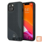 Nugarėlės dėklai Mercedes-Benz  Mercedes Leather Perforated Area Case for iPhone 13 mini - Navy Blue 