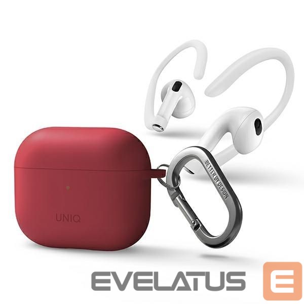Nugarėlės dėklai UNIQ Uniq Nexo case for AirPods 3 + Ear Hooks Silicone - red