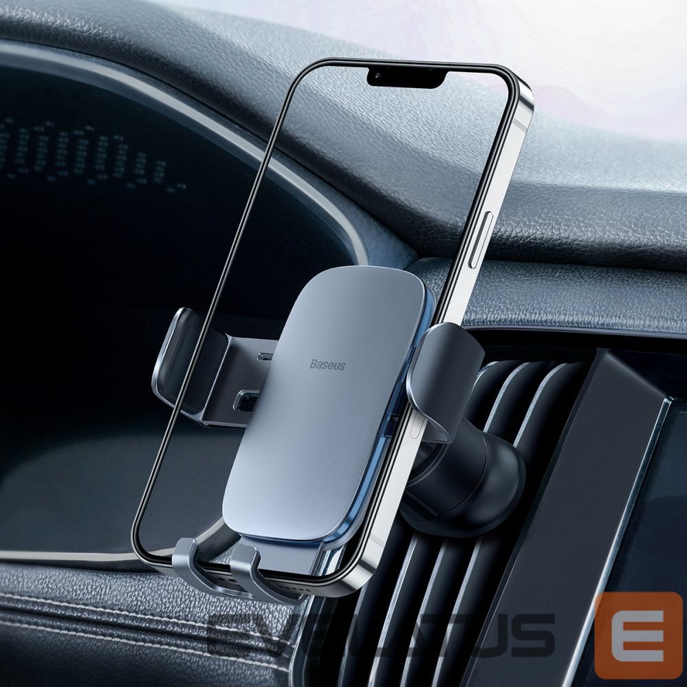 Automatinis laikiklis Baseus Baseus Metal Age II gravitational car phone holder for ventilation grille dark gray (SUJS000013)