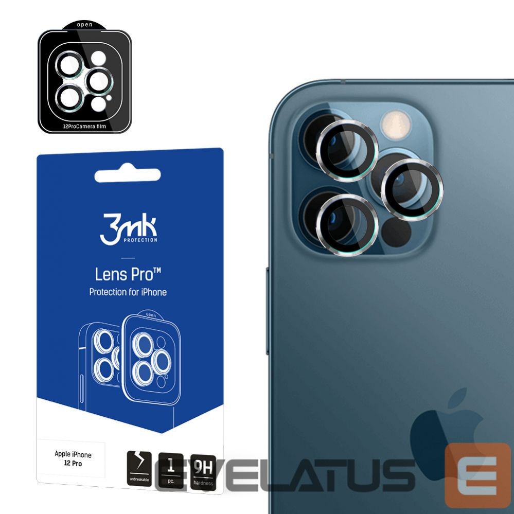 Apsauginiai stiklai 3MK 3MK Lens Protection Pro iPhone 12 Pro Camera lens protection with mounting frame 1 pc.
