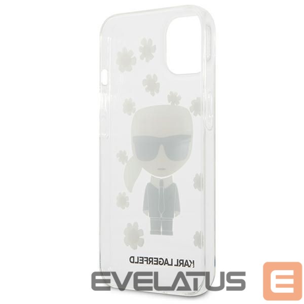 Nugarėlės dėklai Karl Lagerfeld Karl Lagerfeld KLHCP13SHFLT iPhone 13 mini 5,4" przezroczysty/transparent Flower Ikonik Karl