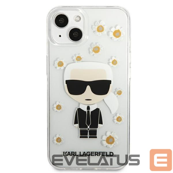 Nugarėlės dėklai Karl Lagerfeld Karl Lagerfeld KLHCP13SHFLT iPhone 13 mini 5,4" przezroczysty/transparent Flower Ikonik Karl
