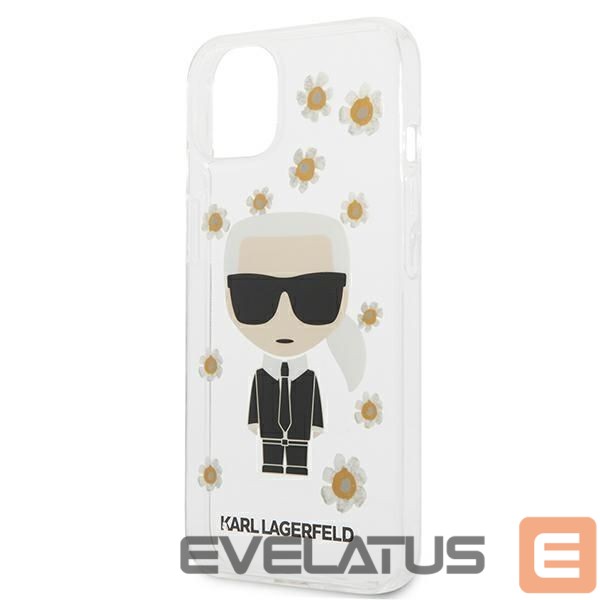 Nugarėlės dėklai Karl Lagerfeld Karl Lagerfeld KLHCP13SHFLT iPhone 13 mini 5,4" przezroczysty/transparent Flower Ikonik Karl
