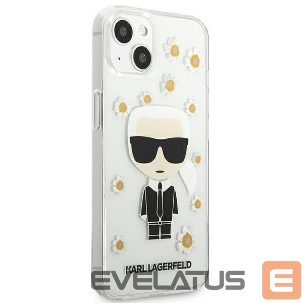 Nugarėlės dėklai Karl Lagerfeld Karl Lagerfeld KLHCP13SHFLT iPhone 13 mini 5,4" przezroczysty/transparent Flower Ikonik Karl