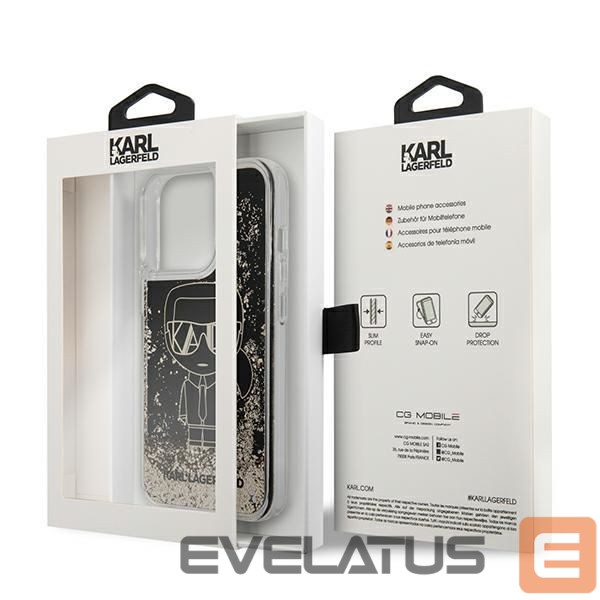 Nugarėlės dėklai Karl Lagerfeld Karl Lagerfeld KLHCP13XLGGKBK iPhone 13 Pro Max 6,7" czarny/black hardcase Liquid Glitter Gatsby