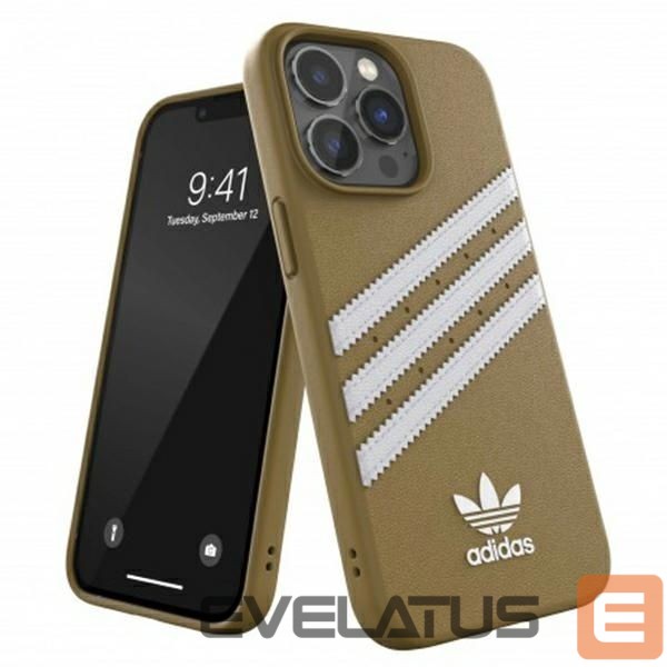 Nugarėlės dėklai Adidas Adidas OR Moulded PU iPhone 13 Pro / 13 6,1" beżowo-złoty/beige-gold 47806