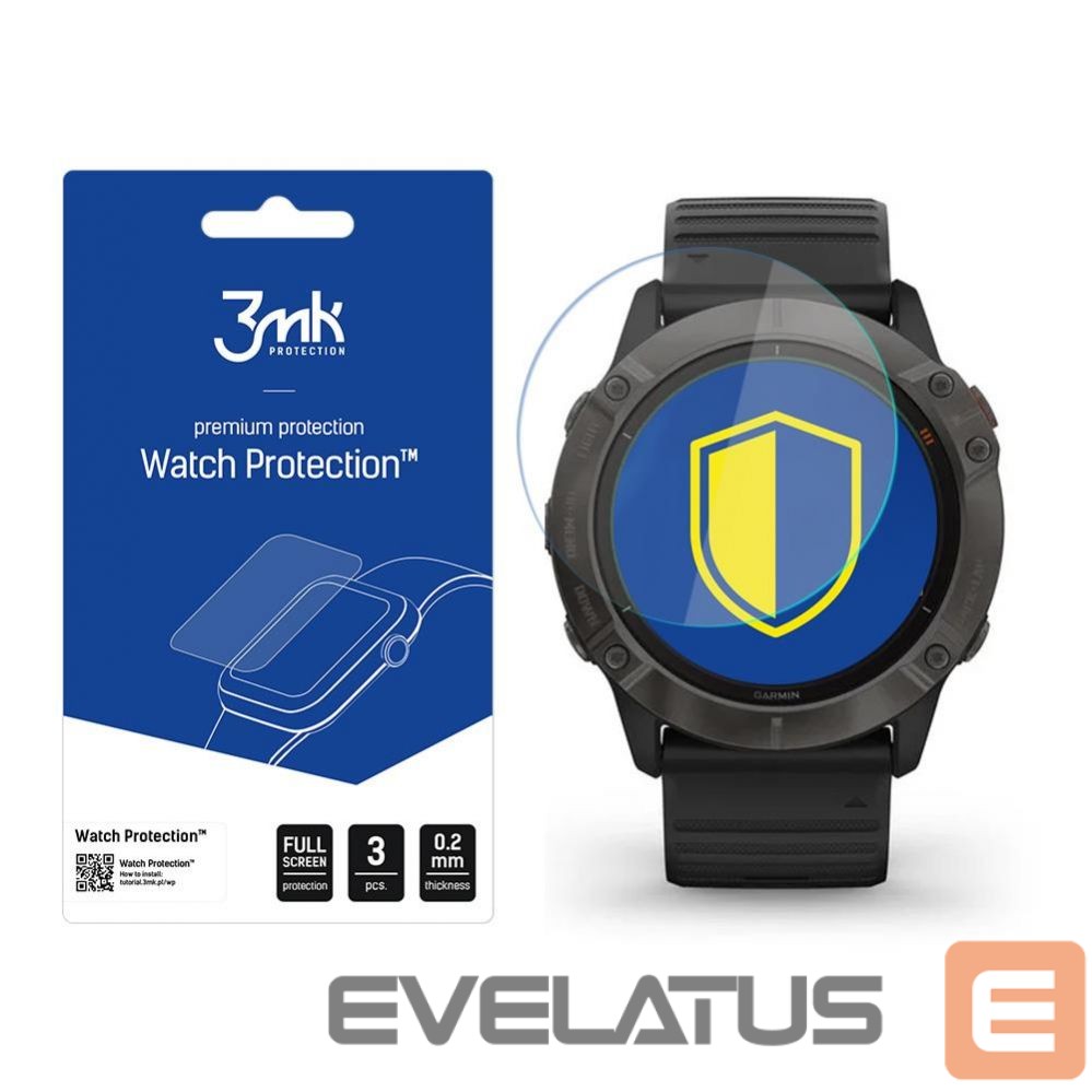 Apsauginiai stiklai 3MK Garmin Fenix 6X Pro - 3mk Watch Protection v. FlexibleGlass Lite