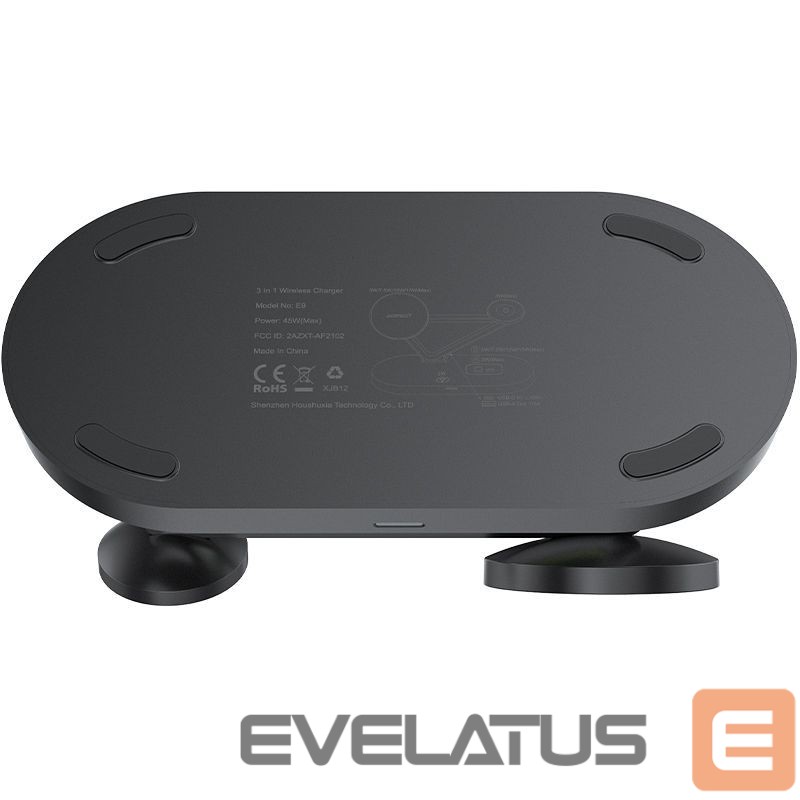 Belaidis įkroviklis Acefast Acefast 15W Qi Wireless Charger for iPhone (with MagSafe), Apple Watch and Apple AirPods Stand Holder Magnetic Holder Black (E9 black) Black