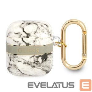 Nugarėlės dėklai Guess  Guess GUA2HCHMAG AirPods cover grey/grey Marble Strap Collection