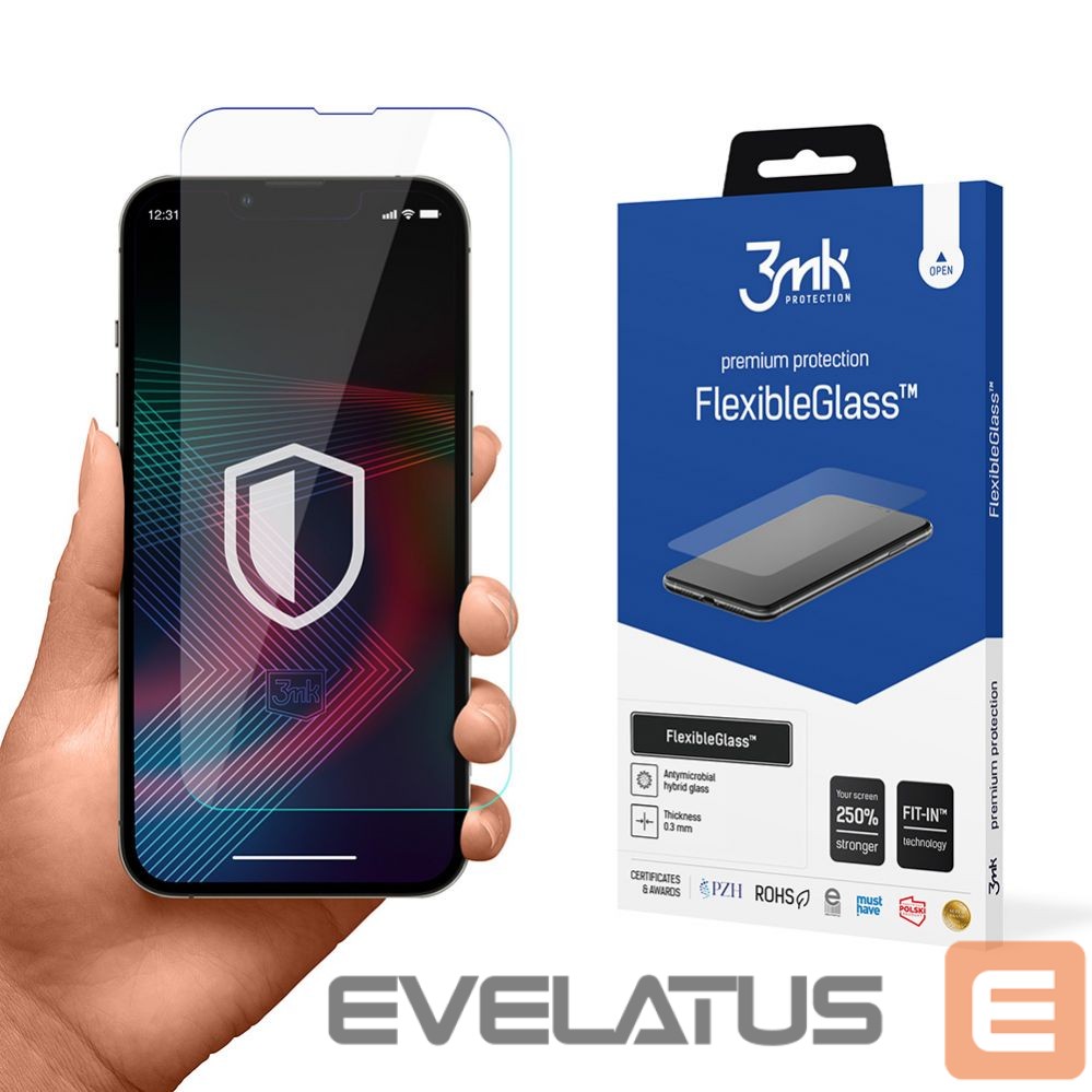 Apsauginiai stiklai 3MK Tempered glass for iPhone 14 Pro / iPhone 14 hybrid flexi 7H from the 3mk FlexibleGlass series