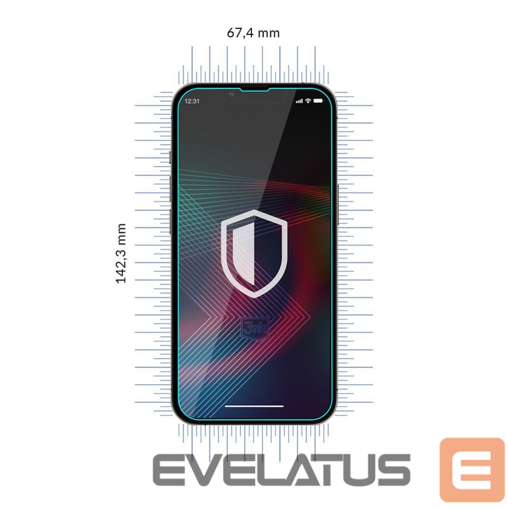 Apsauginiai stiklai 3MK Tempered glass for iPhone 14 Pro / iPhone 14 hybrid flexi 7H from the 3mk FlexibleGlass series