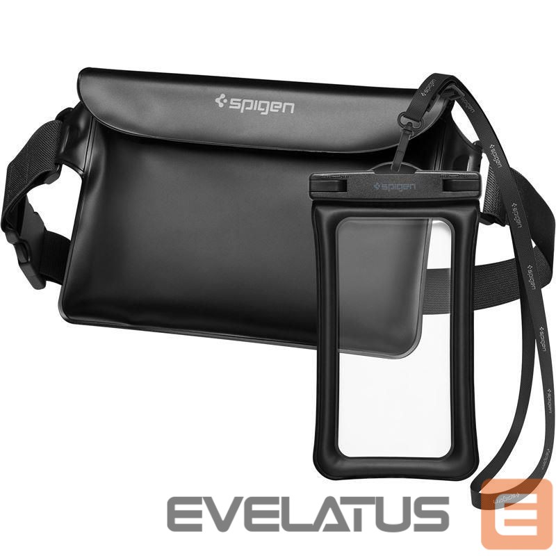 Universalus sporto dėklas Spigen Spigen Aqua Shield A621 Waterproof Hip Bag + Floating Case - Black