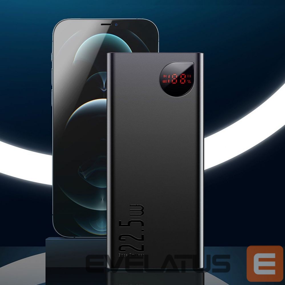 Išorinė baterija Baseus Baseus Adaman Metal power bank with fast charging 10000mAh 22.5W (Overseas Edition 2021) black
