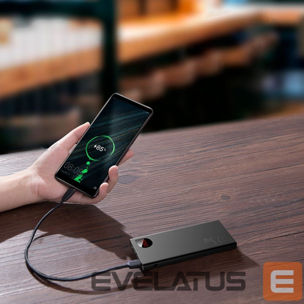 Išorinė baterija Baseus Baseus Adaman Metal power bank with fast charging 10000mAh 22.5W (Overseas Edition 2021) black