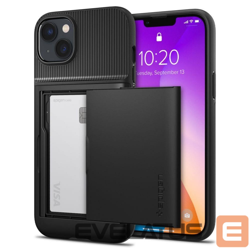 Nugarėlės dėklai Spigen Spigen Slim Armor CS Case for iPhone 14 Plus - Black