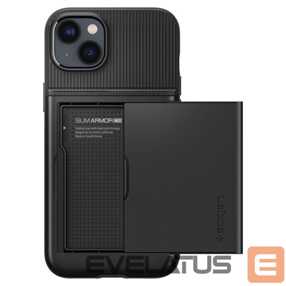Nugarėlės dėklai Spigen Spigen Slim Armor CS Case for iPhone 14 Plus - Black