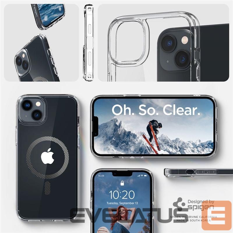 Nugarėlės dėklai Spigen Transparent || Gray