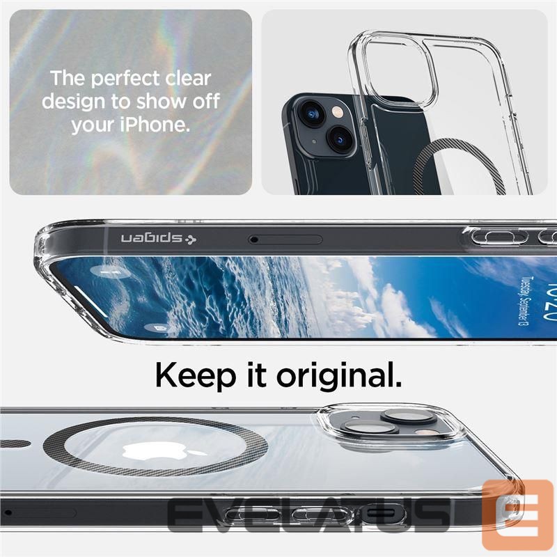 Nugarėlės dėklai Spigen Transparent || Gray