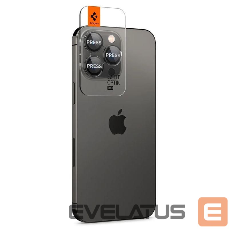 Apsauginiai stiklai Spigen Spigen Glas.tR EZ Fit Optik Camera Protector for iPhone 14 Pro / Pro Max / 15 Pro / Pro Max / 16 Pro / Pro Max 17 Pro / 17 Pro Max - Black 2 pcs.