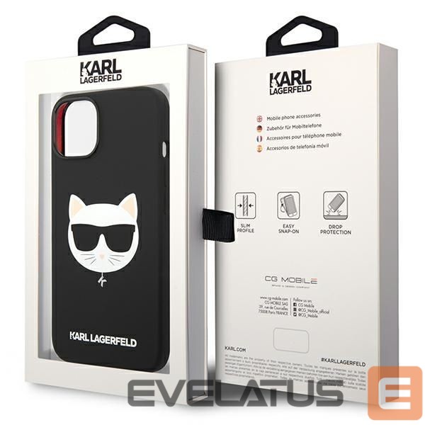 Nugarėlės dėklai Karl Lagerfeld Karl Lagerfeld KLHMP14MSLCHBK iPhone 14 Plus 6.7 "hardcase black / black Silicone Choupette Head Magsafe