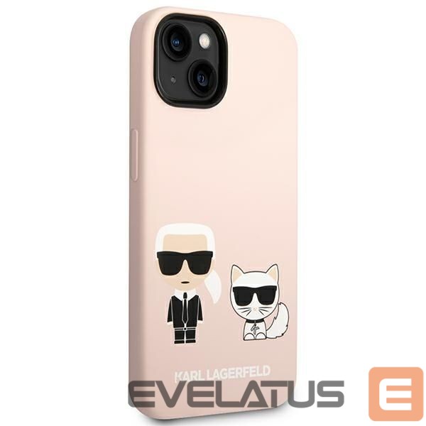 Nugarėlės dėklai Karl Lagerfeld Karl Lagerfeld KLHMP14MSSKCI iPhone 14 Plus 6.7 "hardcase light pink / light pink Silicone Karl & Choupette Magsafe