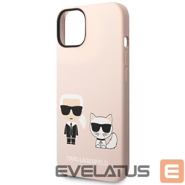 Nugarėlės dėklai Karl Lagerfeld Karl Lagerfeld KLHMP14MSSKCI iPhone 14 Plus 6.7 "hardcase light pink / light pink Silicone Karl & Choupette Magsafe