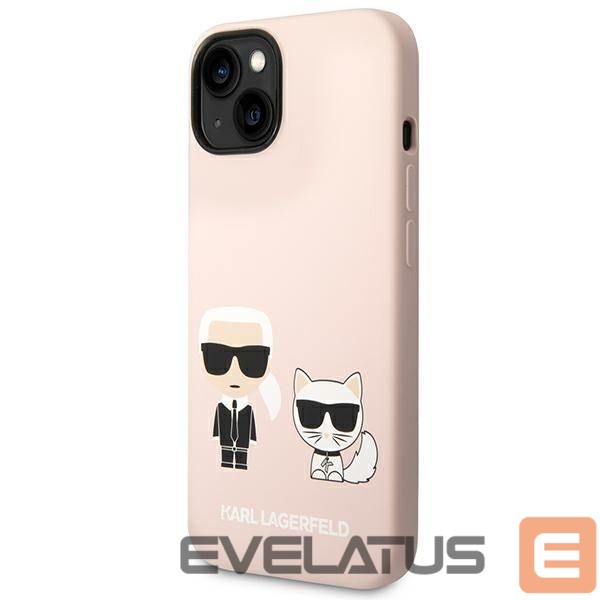 Nugarėlės dėklai Karl Lagerfeld Karl Lagerfeld KLHMP14MSSKCI iPhone 14 Plus 6.7 "hardcase light pink / light pink Silicone Karl & Choupette Magsafe